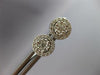 ESTATE .50CT DIAMOND 14KT WHITE GOLD 3D CLASSIC CLUSTER HALO STUD EARRINGS
