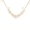 .80CT DIAMOND 18KT WHITE AND ROSE GOLD 3D MULTI FLOWER FLEXIBLE LOVE NECKLACE