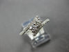 ESTATE .54CT DIAMOND 14K WHITE GOLD CLASSIC ROUND 2 STONE CRISS CROSS LOVE RING