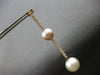 LARGE 1.81CT DIAMOND & AAA WHITE & PINK SOUTH SEA PEARL 18KT ROSE GOLD EARRINGS