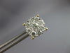 ESTATE LARGE 2.01CT DIAMOND 14KT YELLOW GOLD ROUND CLUSTER FLOWER STUD EARRINGS