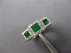 2.0CT DIAMOND & AAA EMERALD 14KT WHITE GOLD 3D PRINCESS 3 STONE ANNIVERSARY RING