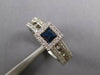 1.15CT DIAMOND & AAA SAPPHIRE 14KT WHITE GOLD PRINCESS & ROUND SQUARE FUN RING