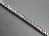 ESTATE 2.20CT DIAMOND 14K WHITE GOLD 3D CLASSIC ROUND SEMI BEZEL TENNIS BRACELET