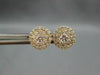 ESTATE .51CT DIAMOND 18KT YELLOW GOLD CLUSTER INVISIBLE HALO EARRING JACKET SET
