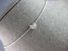 .12CT DIAMOND 14K WHITE GOLD ROUND & BAGUETTE INVISIBLE HEART SHAPE LOVE PENDANT