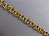 ESTATE LONG 14KT YELLOW GOLD 3D CLASSIC SOLID DOUBLE LINK CHARM BRACELET