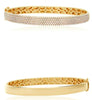 1.89CT DIAMOND 18K YELLOW GOLD ROUND CLASSIC PAVE MULTI ROW CUFF BANGLE BRACELET