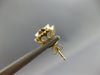 ESTATE 1.29CT DIAMOND 14KT YELLOW GOLD ROUND INVISIBLE SQUARE HALO STUD EARRINGS