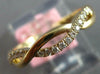 ESTATE .24CT DIAMOND 14KT YELLOW GOLD CLASSIC INFINITY 3/4TH ETERNITY LOVE RING