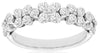 ESTATE 1.0CT DIAMOND 14KT WHITE GOLD 3D MULTI FLOWER SEMI ETERNITY LOVE RING