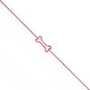 ESTATE .12CT PINK DIAMOND 14KT ROSE GOLD 3D FUN BONE BRACELET