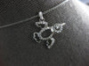 ESTATE .19CT DIAMOND 14KT WHITE GOLD 3D FUN LOVEBIRD FLOATING PENDANT