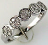 ESTATE .25CT DIAMOND 14KT WHITE GOLD 3D CLASSIC CIRCULAR PAVE FUN RING