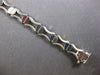 ESTATE 14KT WHITE GOLD 3D CLASSIC MATTE & SHINY SQUARE DESIGN FUN LOVE BRACELET