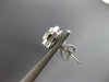 ESTATE .51CT DIAMOND 14KT WHITE GOLD 3D CLASSIC CLUSTER FLOWER STUD EARRINGS