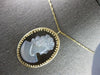 ANTIQUE LARGE 14KT YELLOW GOLD 3D HANDCRAFTED MOTHER OF PEARL PIN PENDANT #27681