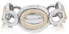 EXTRA LARGE 3.75CT DIAMOND 18KT WHITE & YELLOW GOLD 3D OVAL LINK BANGLE BRACELET