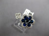 1.04CT DIAMOND & AAA SAPPHIRE 18KT WHITE GOLD DOUBLE FLOWER 4 LEAF CLOVER RING
