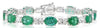 LARGE 18.31CT DIAMOND & AAA EMERALD 18KT WHITE GOLD OVAL & ROUND TENNIS BRACELET