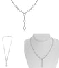 2.06CT DIAMOND 14KT WHITE GOLD 3D ROUND MULTI LEAF LARIAT LOVE TENNIS NECKLACE