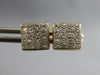 .64CT DIAMOND 14KT YELLOW GOLD 3D PRINCESS INVISIBLE SQUARE STUD EARRINGS #27564