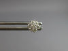 ESTATE .98CT DIAMOND 14KT WHITE GOLD 3D CLASSIC FLOWER STUD EARRINGS