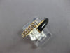 .43CT DIAMOND & BLACK ENAMEL 14K YELLOW GOLD GRADUATING JOURNEY CRISS CROSS RING