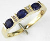 .75CT DIAMOND & AAA SAPPHIRE 14KT YELLOW GOLD 3D OVAL & ROUND ANNIVERSARY RING