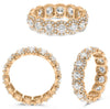 2.34CT DIAMOND 14KT ROSE GOLD 3D ROUND HALO ETERNITY WEDDING ANNIVERSARY RING