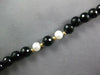 LARGE & LONG AAA BLACK ONYX & AAA SOUTH SEA PEARL 14K YELLOW GOLD NECKLACE 27197