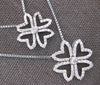 1.59CT DIAMOND 14KT WHITE GOLD 3D MULTI HEART DOUBLE FLOWER BY THE YARD NECKLACE