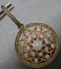 LARGE WHITE & FANCY CHOCOLATE DIAMOND 14KT WHITE & ROSE GOLD 3D HANGING EARRINGS