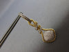 LARGE .75CT DIAMOND 14KT 2 TONE GOLD 3D GEOMETRICAL LOVE KNOT HANGING EARRINGS