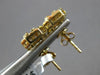 .54CT DIAMOND 14K YELLOW GOLD ROUND & BAGUETTE SQUARE HALO OCTAGON STUD EARRINGS