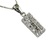 .27CT DIAMOND 14KT WHITE GOLD ROUND & PRINCESS RECTANGULAR FUN FLOATING PENDANT