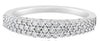 .41CT DIAMOND 14KT WHITE GOLD CLASSIC 3 ROW GRADUATING WEDDING ANNIVERSARY RING