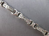 ESTATE LONG 2.60CT DIAMOND 14KT WHITE GOLD ROUND CHANNEL X LOVE TENNIS BRACELET