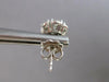 ESTATE 1.43CT DIAMOND 14KT WHITE GOLD 3D CLASSIC FLOWER STUD EARRINGS