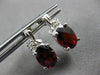 3.05CT DIAMOND & AAA GARNET 14KT WHITE GOLD 3D OVAL & ROUND FUN HANGING EARRINGS