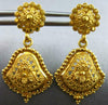 ANTIQUE LARGE 22K YELLOW GOLD HANDCRAFTED MIDDLE EASTERN HANGING EARRINGS #27494