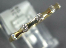 .21CT DIAMOND 18KT YELLOW GOLD 3D SIX STONE ETOILE SEMI ETERNITY BAMBOO FUN RING