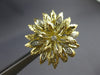 ESTATE EXTRA LARGE .20CT DIAMOND 18KT 2 TONE GOLD FLOWER CLIP ON EARRINGS #27699