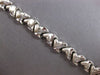 ESTATE WIDE 14KT WHITE GOLD 3D MATTE AND SHINY MULTI HEART LOVE BRACELET