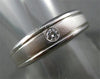 ESTATE .10CT DIAMOND 14K WHITE GOLD SOLITAIRE MENS WEDDING ENGAGEMENT RING #1283