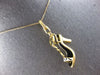 EXTRA LARGE WHITE & BLACK ENAMEL 18K YELLOW GOLD ROSATO HIGH HEEL PENDANT #28112