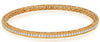 3.35CT DIAMOND 18KT ROSE GOLD 3D CHANNEL FILIGREE ETERNITY CUFF BANGLE BRACELET