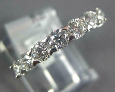 1.09CT DIAMOND 18KT WHITE GOLD 3D CLASSIC ROUND SEMI ETERNITY ANNIVERSARY RING