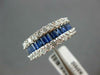 WIDE 2.25CT DIAMOND & AAA SAPPHIRE 18K WHITE GOLD SEMI ETERNITY ANNIVERSARY RING