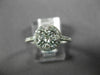 Estate .87Ct Diamond 14Kt White Gold 3D Classic Round Cluster Halo Fun Ring